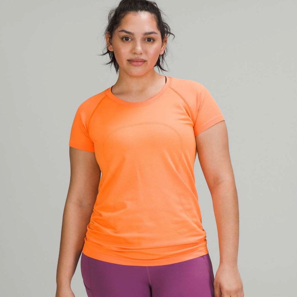 Lululemon Swiftly Tech Short Sleeve Shirt- Orange Soda